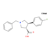(3S,4R)-1-benzyl-4-(4-fluorophenyl)pyrrolidine-3-carboxylic acid 80909-49-5